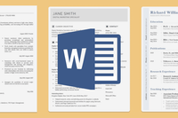 An example of some resume templates available for free with Microsoft Word