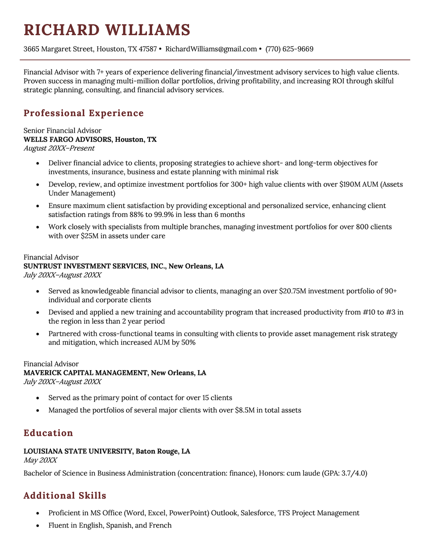 Image of the Milano resume template to download as a resume PDF.