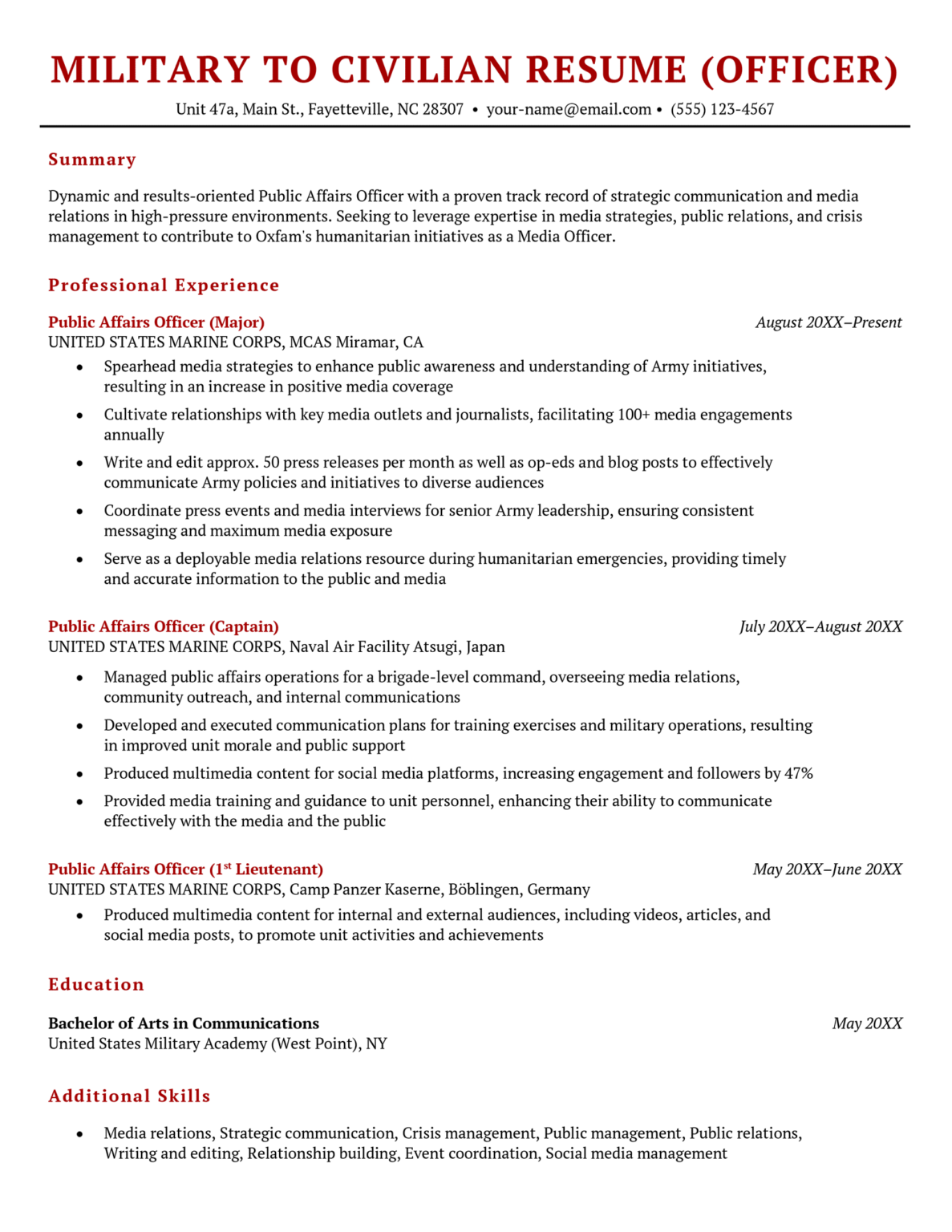4 Military to Civilian Resume Examples & Writing Tips for 2024