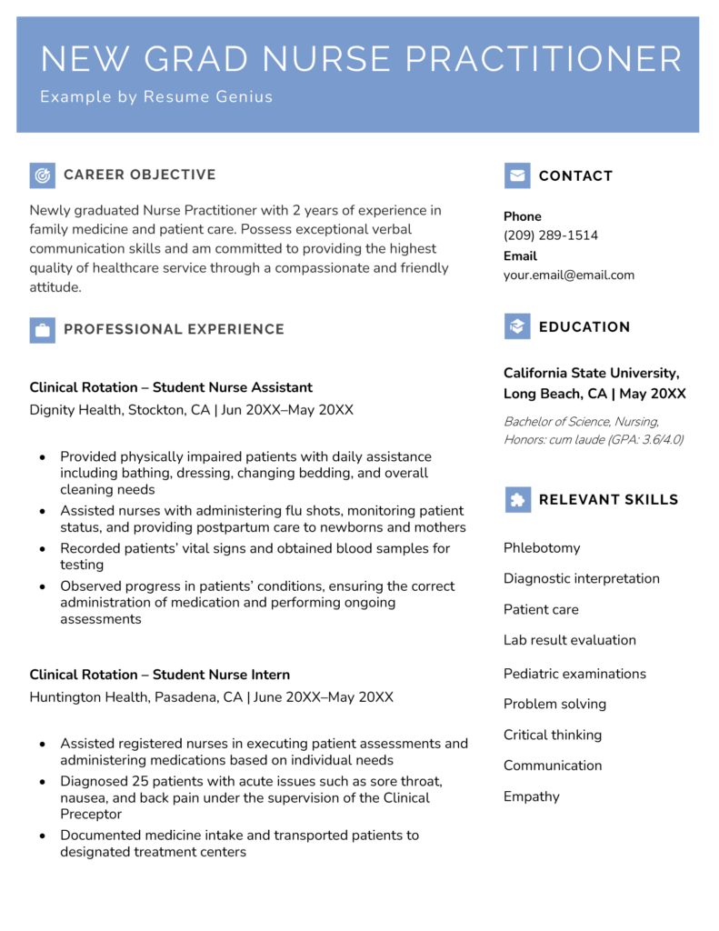 free entry level nurse resume template