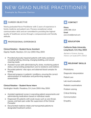 New Grad Nurse Practitioner Resume Sample Free Template