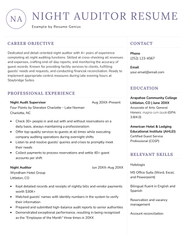 Night Auditor Resume Sample 26 Skills To List