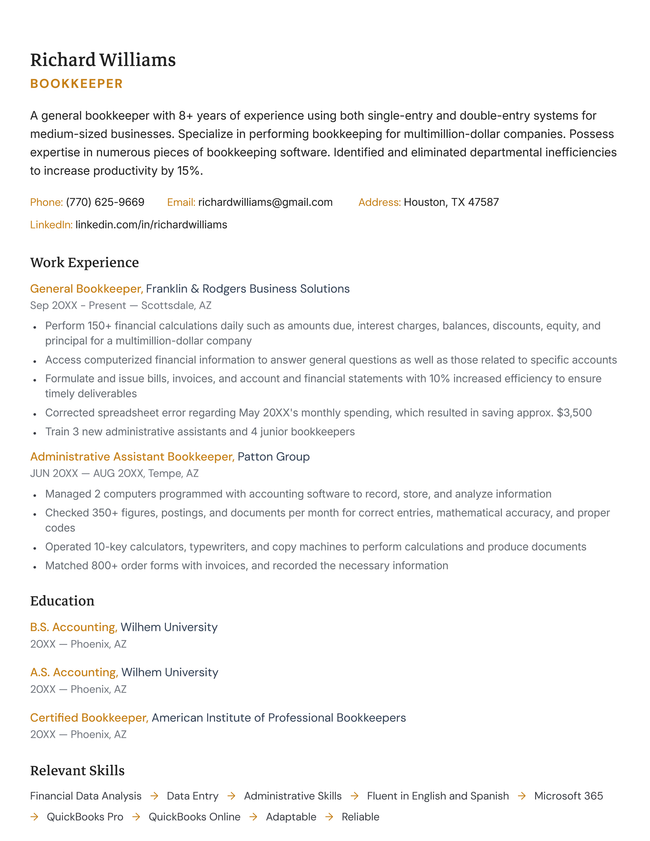 The Noma ATS-friendly resume template.