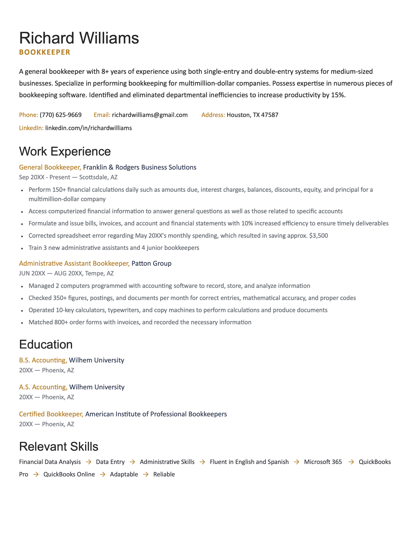 The Noma ATS-friendly resume template.