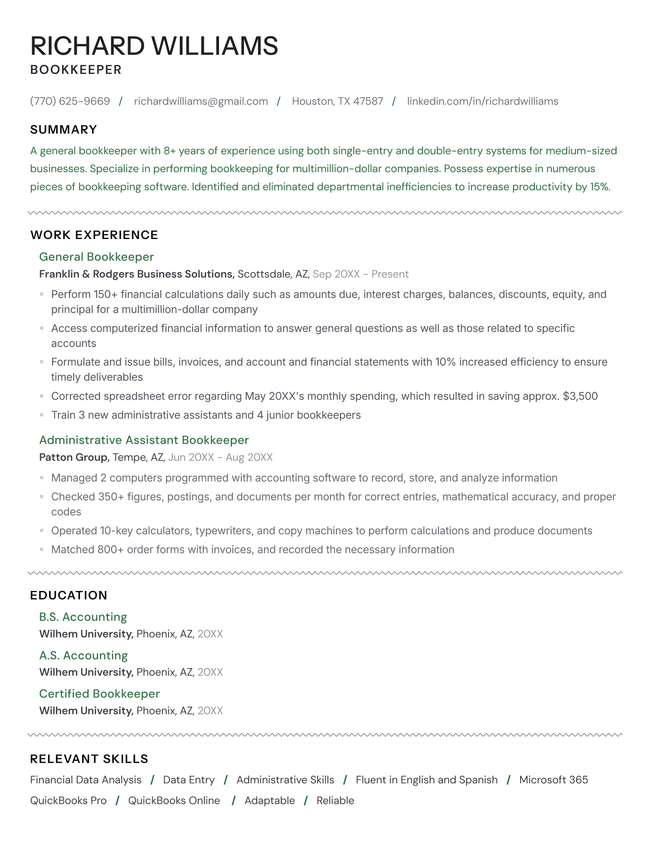 The Note ATS-friendly resume template.