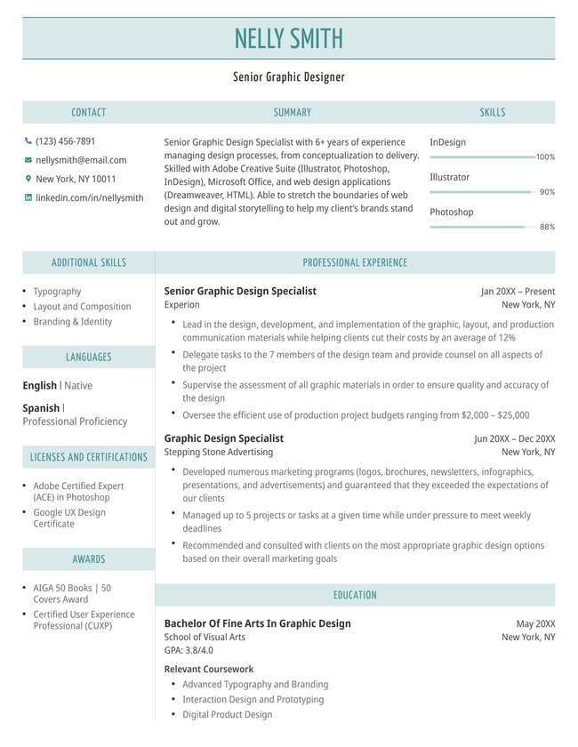 notre-dame-resume-builder-template-common-teal
