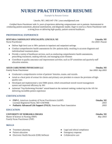 Nurse Practitioner Resume Example Template