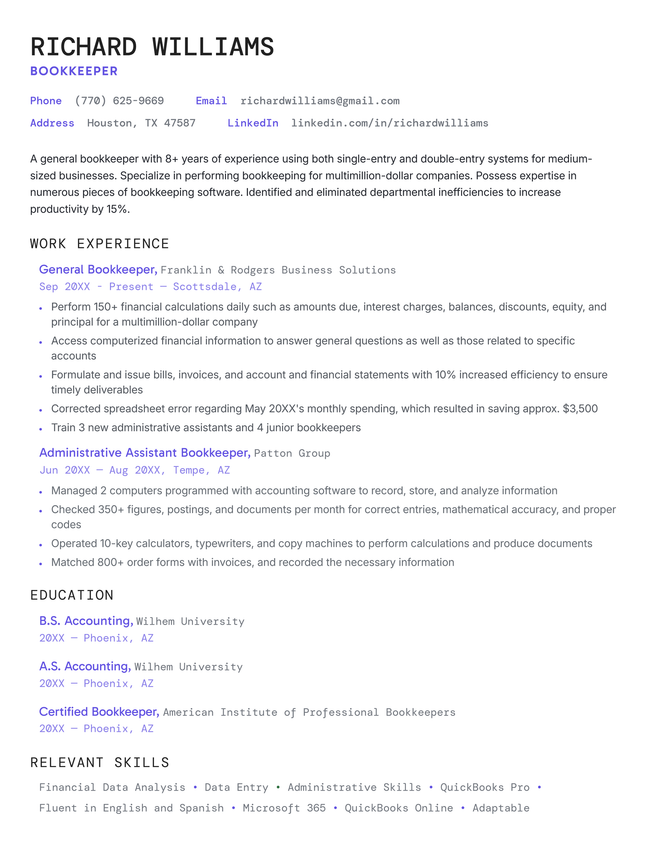 The Page ATS-friendly resume template.