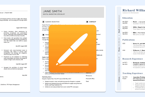 14 Free Pages Resume Templates for Mac