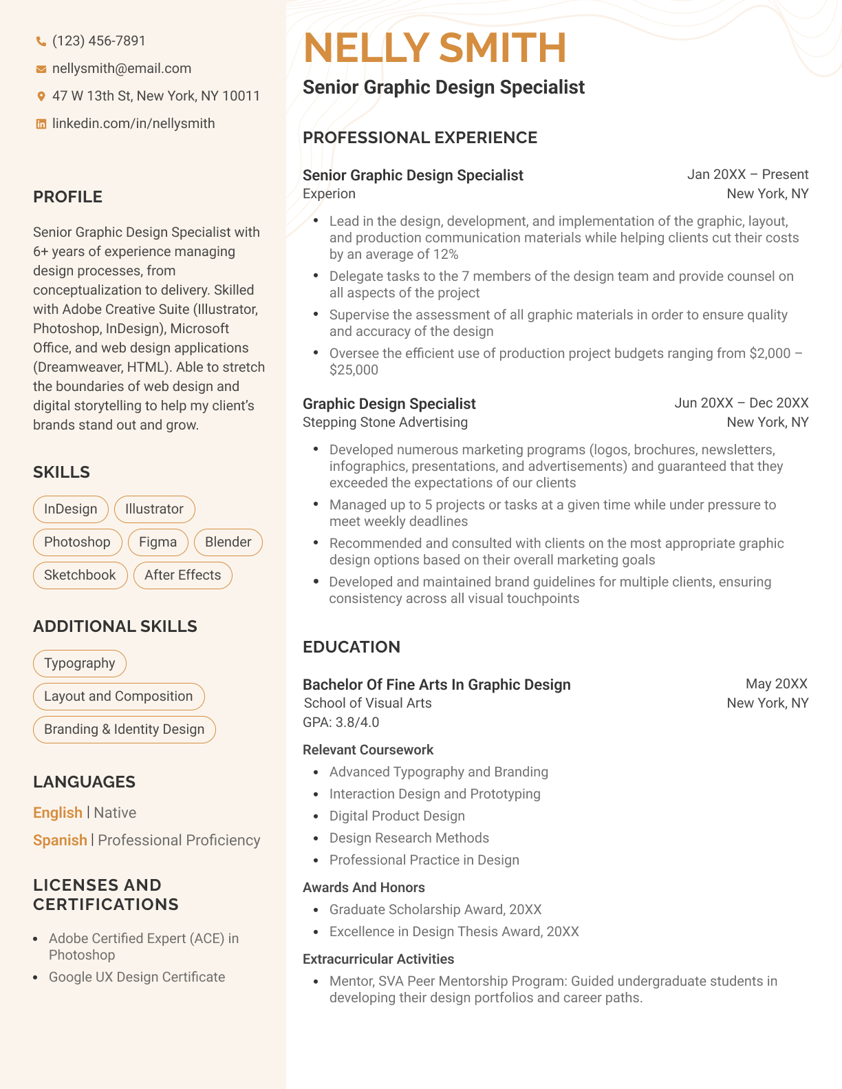 Pastel Template Orange