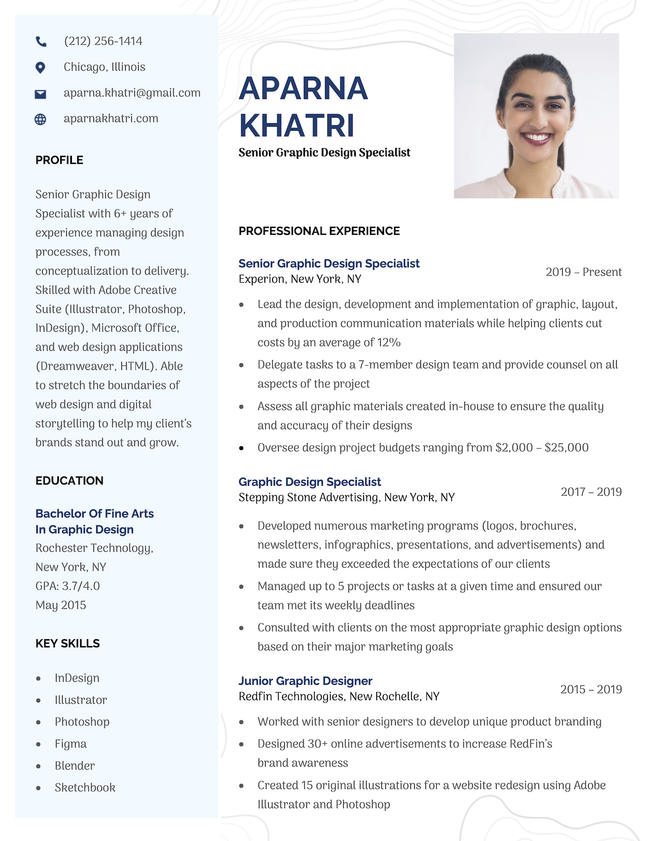 The Pastel resume template for Microsoft Word