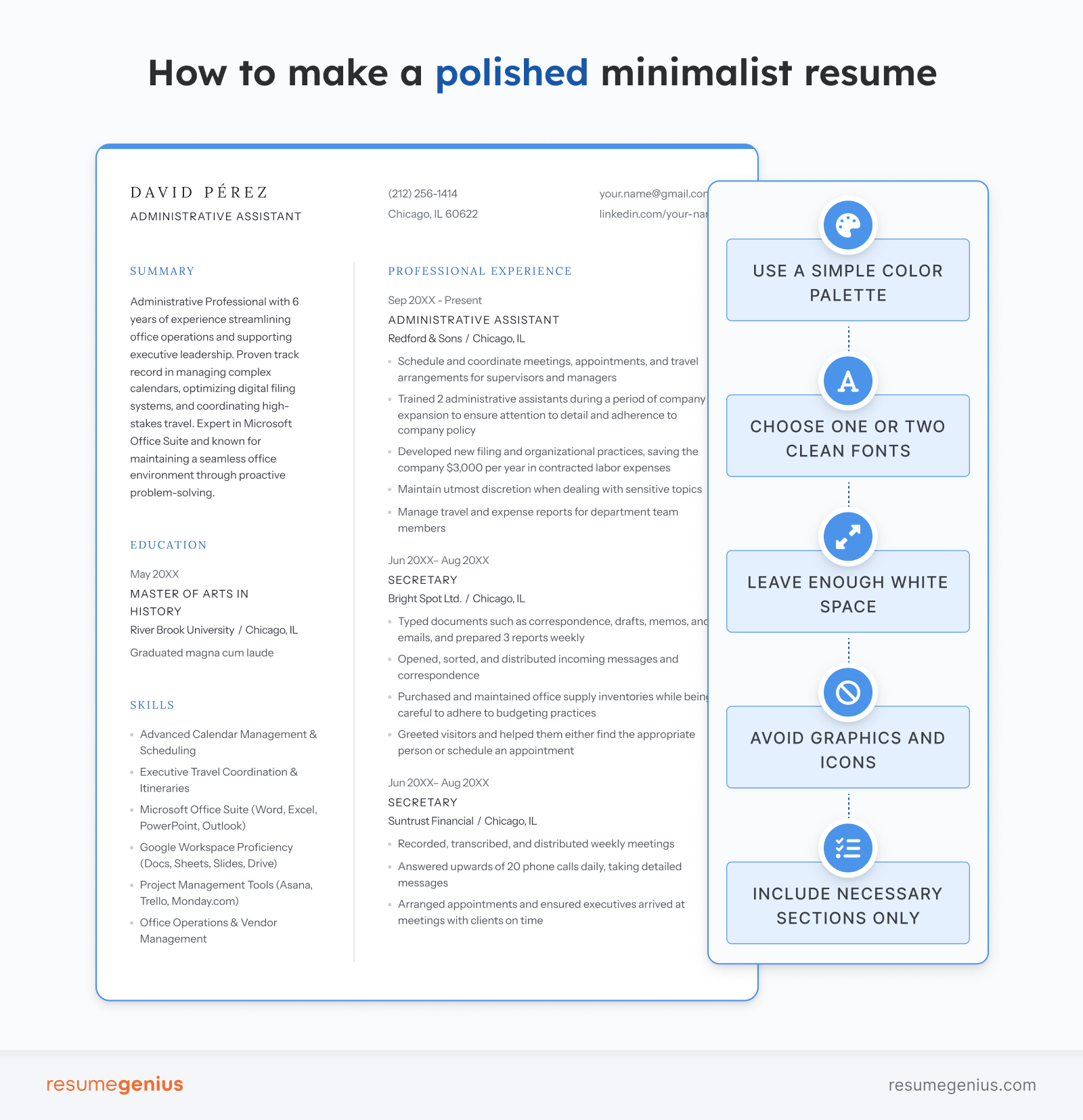 How to make a polished minimalist resume.