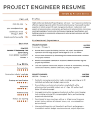 Project Engineer Resume Example 23 Skills To List