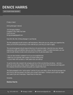 Our "Quick" cover letter template in black.