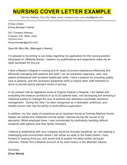 Rn Cover Letter Template