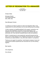 Resignation Letter For Manager Position Vrogue co