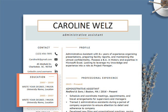 how to write educational background in resume