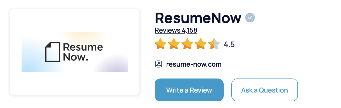 A screenshot of Resume Now