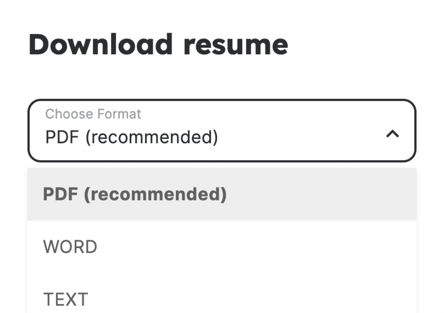 The fourth step of the Resume Genius resume parser where the applicant is asked to download their resume.