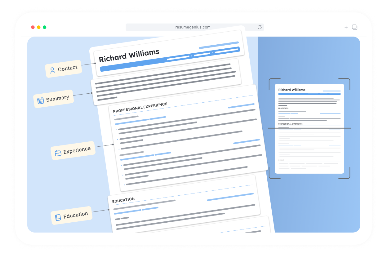 A resume being analyzed by an applicant tracking system