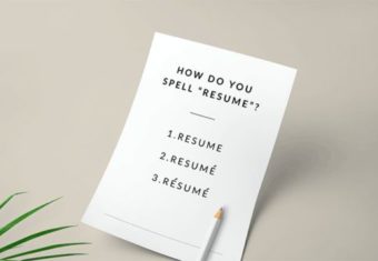 Different ideas for resume spelling.