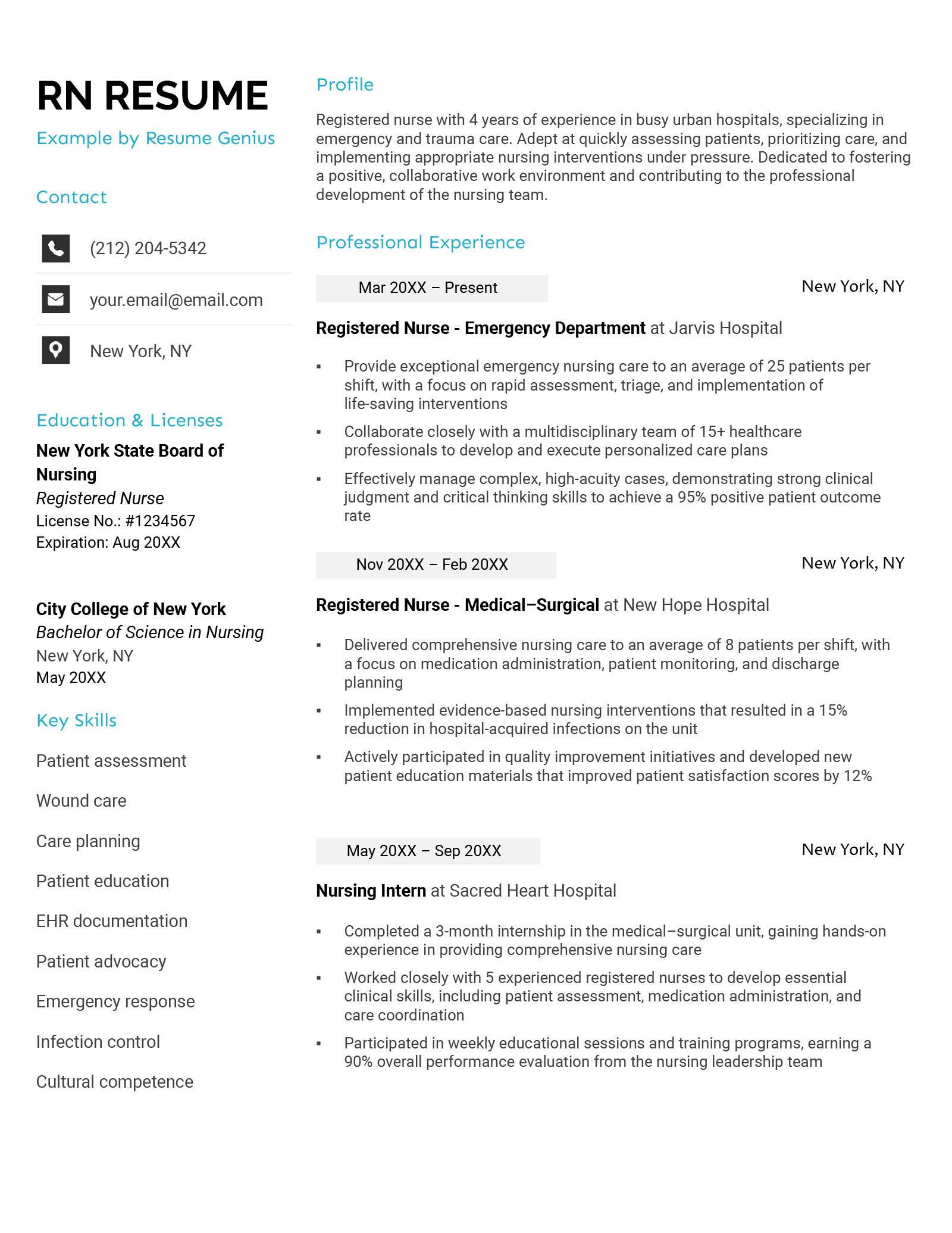 26+ Nursing Resume Examples & Writing Guide for 2024