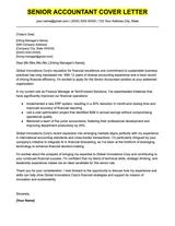 An example cover letter for a senior-level accountant.