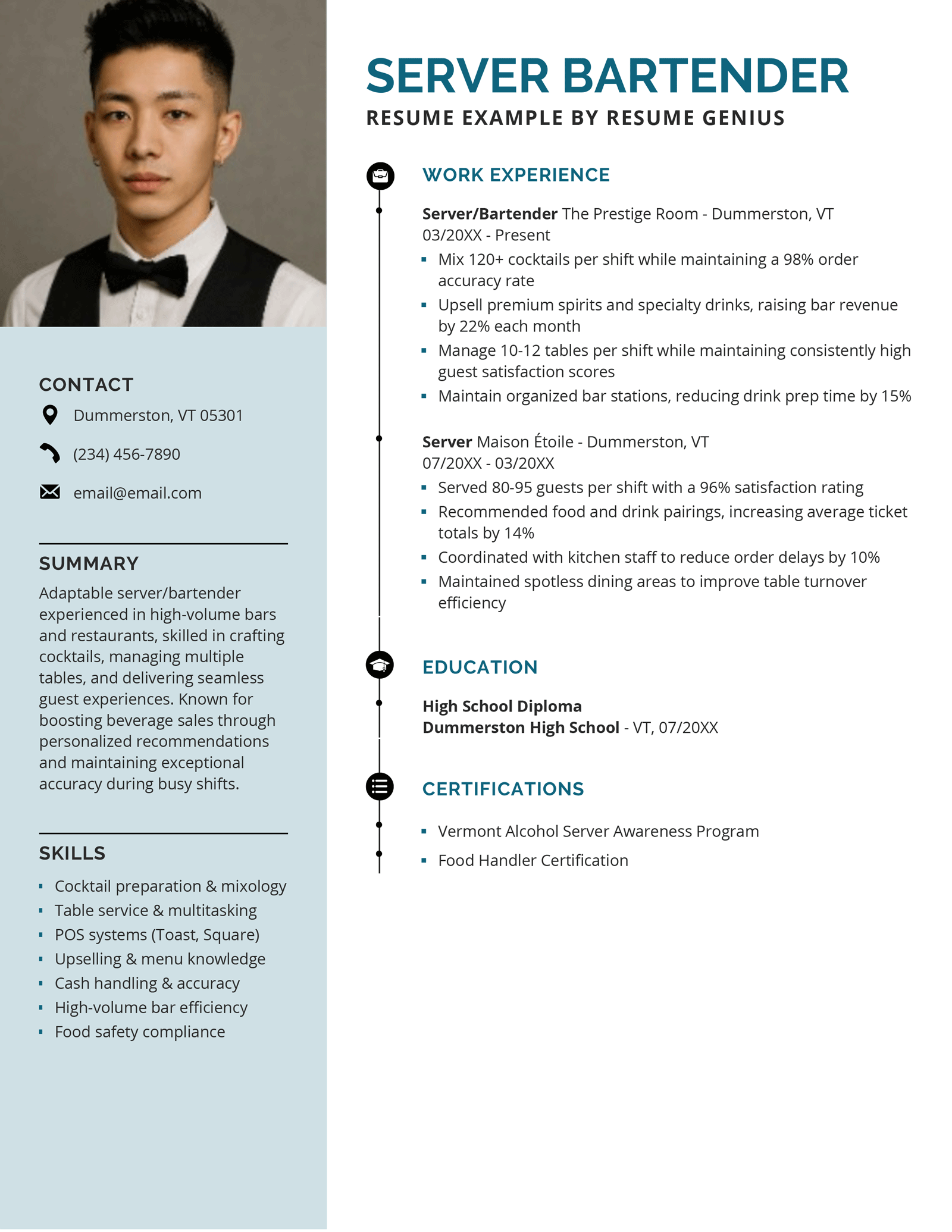 12 Server Resume Examples [with Skills & Hiring Trend Info]