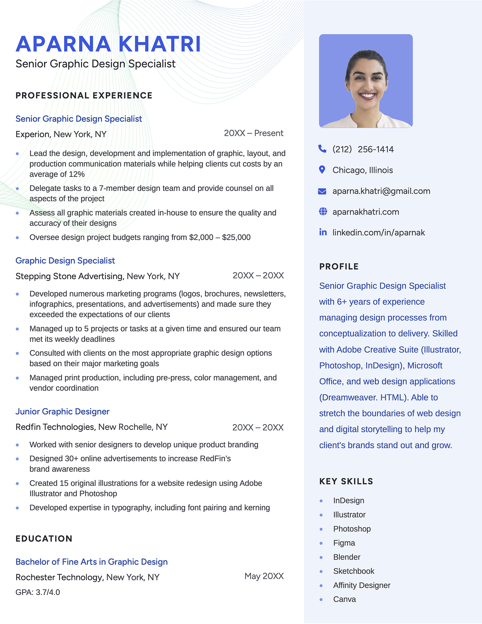 72 Creative Resume Templates [100% Free to Download], image size:1536x1988
