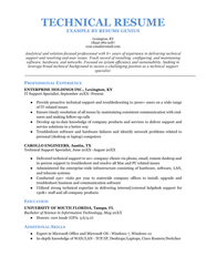 Technical Resume 15 Examples Template Writing Tips