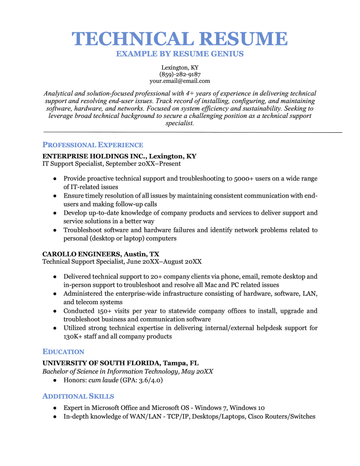 Technical Cover Letter Example & Writing Tips