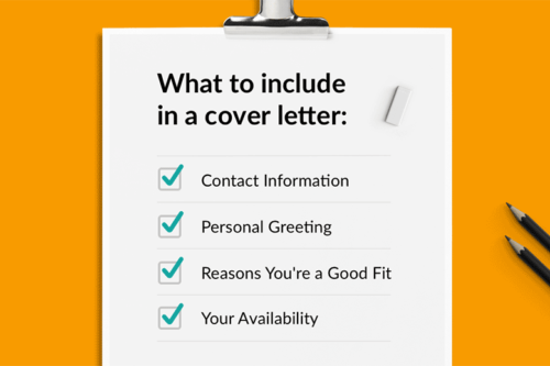 a list of what to include in a cover letter