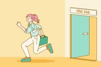 A person quitting their job.