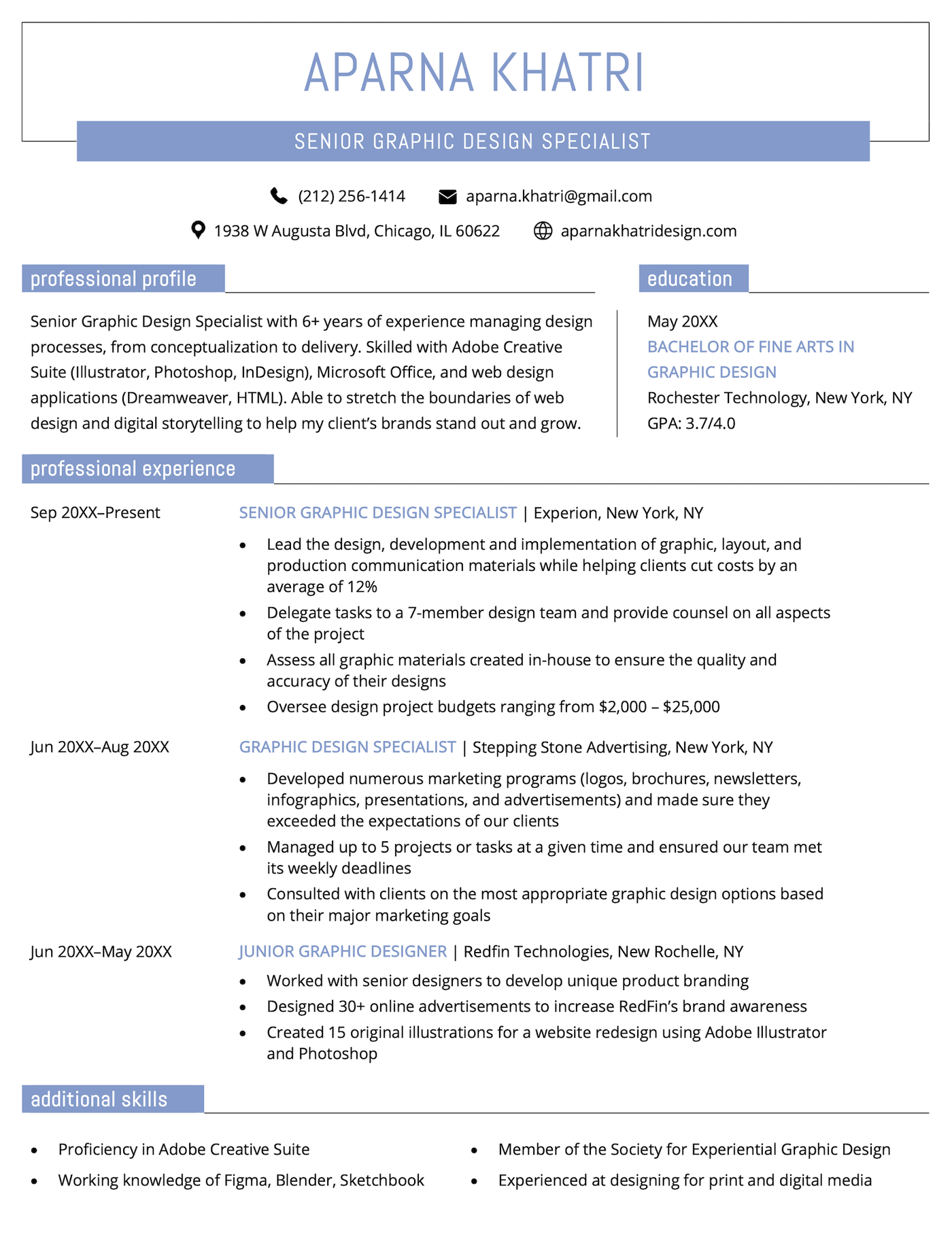 Image of the Windsor resume template to download as a resume PDF.