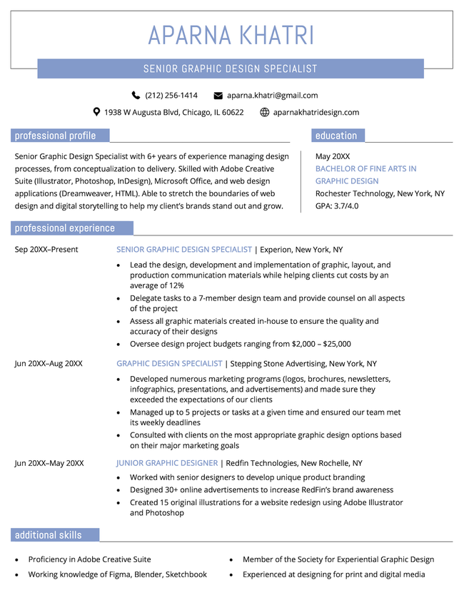 Image of the Windsor resume template to download as a resume PDF.