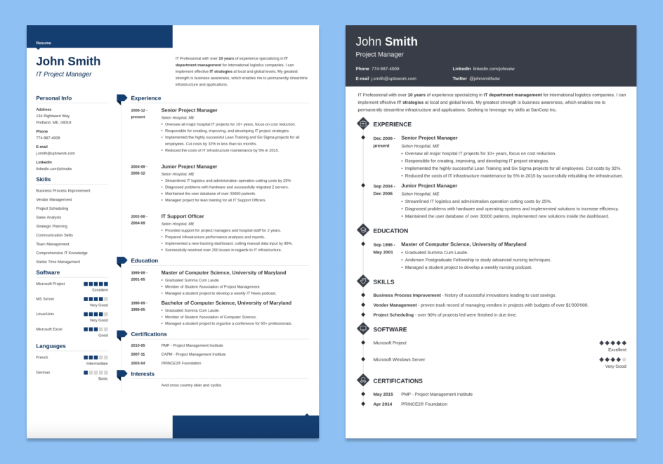 zety resume template download